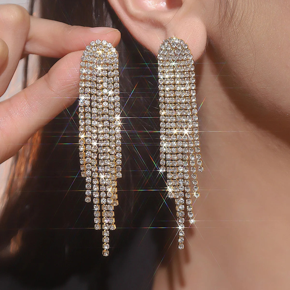 Boucles d'Oreilles Cristal Élégance